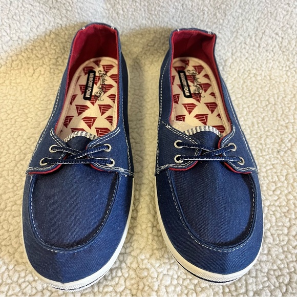 Faded Glory Navy Boat Shoe Memory Foam - Picture 3 of 7